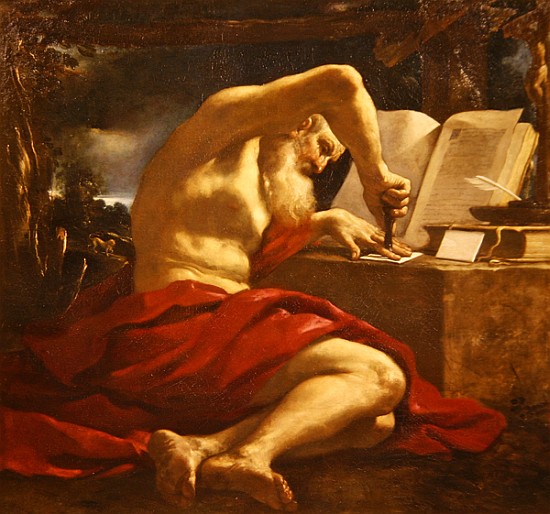 St. Jerome sealing a letter a Guercino (Giovanni Francesco Barbieri)