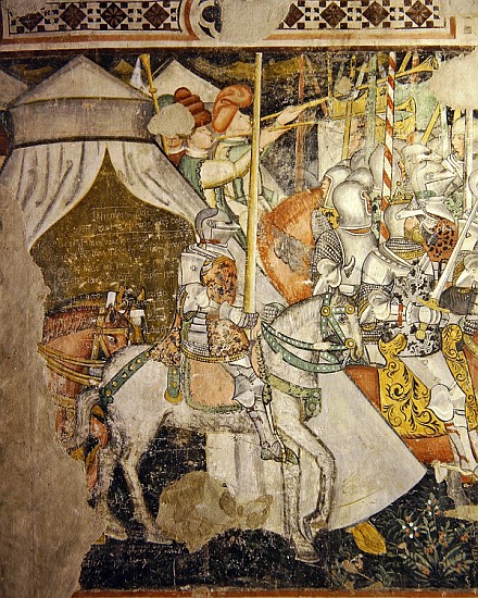 Army on horseback, detail of a battle scene a Scuola Italiana