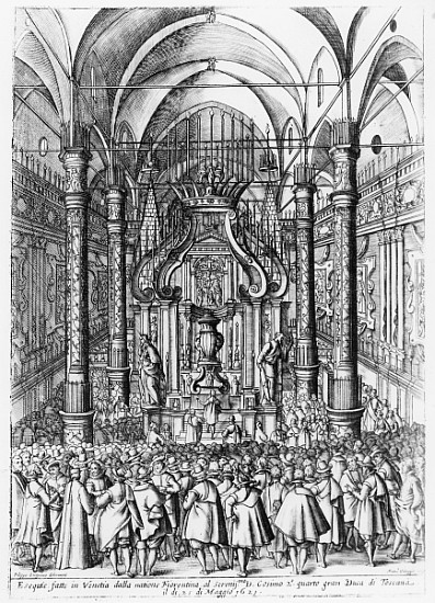 Funeral of Cosimo II de''Medici, Grand Duke of Tuscany a Scuola Italiana