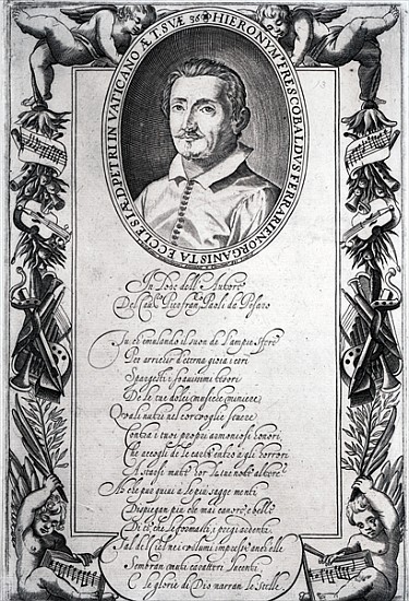 Hieronymus Frescobaldi; engraved Christian Sas a Scuola Italiana
