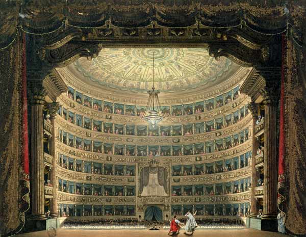La Scala, Milan, during a performance a Scuola Italiana