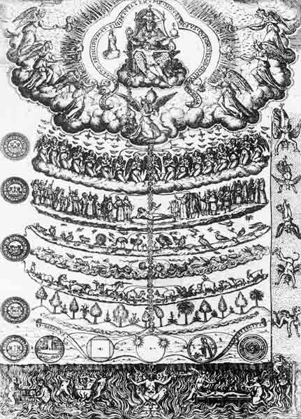 The Great Chain of Being from ''Retorica Christiana'' Didacus Valades, printed in 1579 a Scuola Italiana