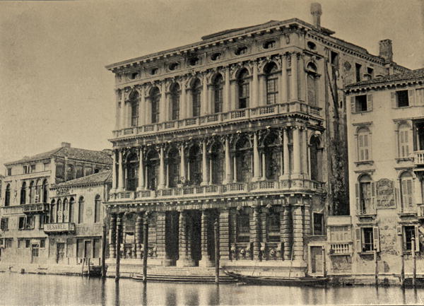Robert Browning''s (1812-89) residence in Venice (litho)  a Scuola Italiana