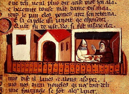 Seeking asylum in a convent, from ''Codex Entree d''Espagne'' a Scuola Italiana