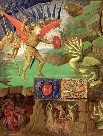 St. Michael Slaying the Dragon a Scuola Italiana