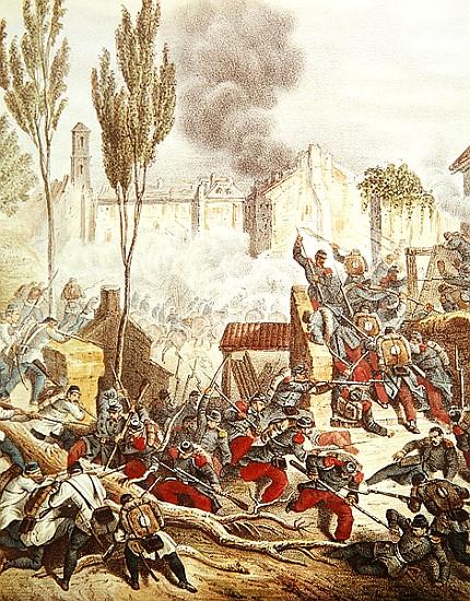 The Piedmontese and The French at the battle of Magenta in 1859 a Scuola Italiana