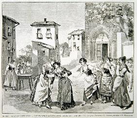 Scene from the opera ''Cavalleria rusticana'',  by Pietro Mascagni (1863-1945)