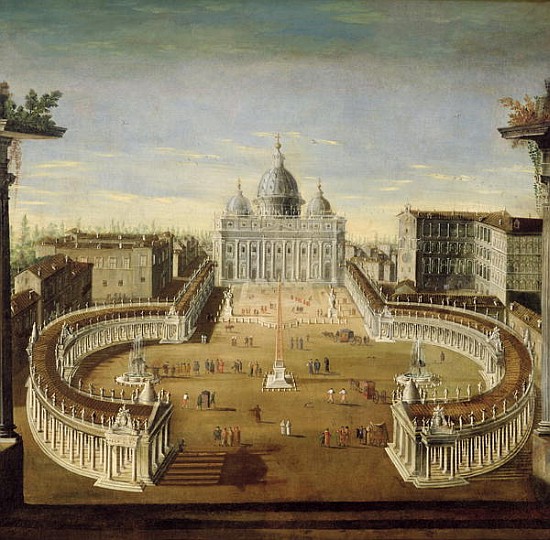 View of St. Peter''s, Rome a Scuola Italiana