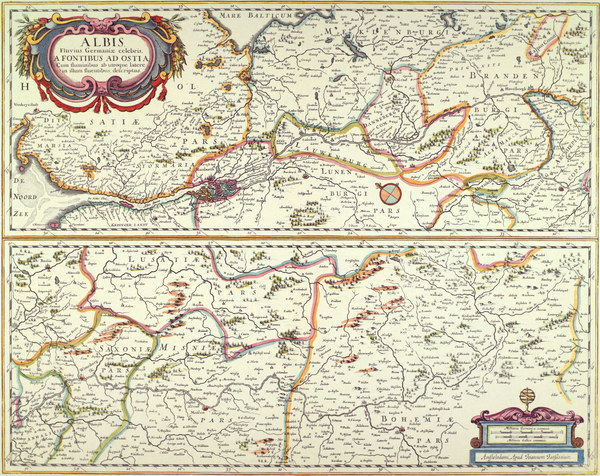 River Elber , map a Janssonius