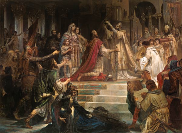 Charlemagne, coronation a Kaulbach