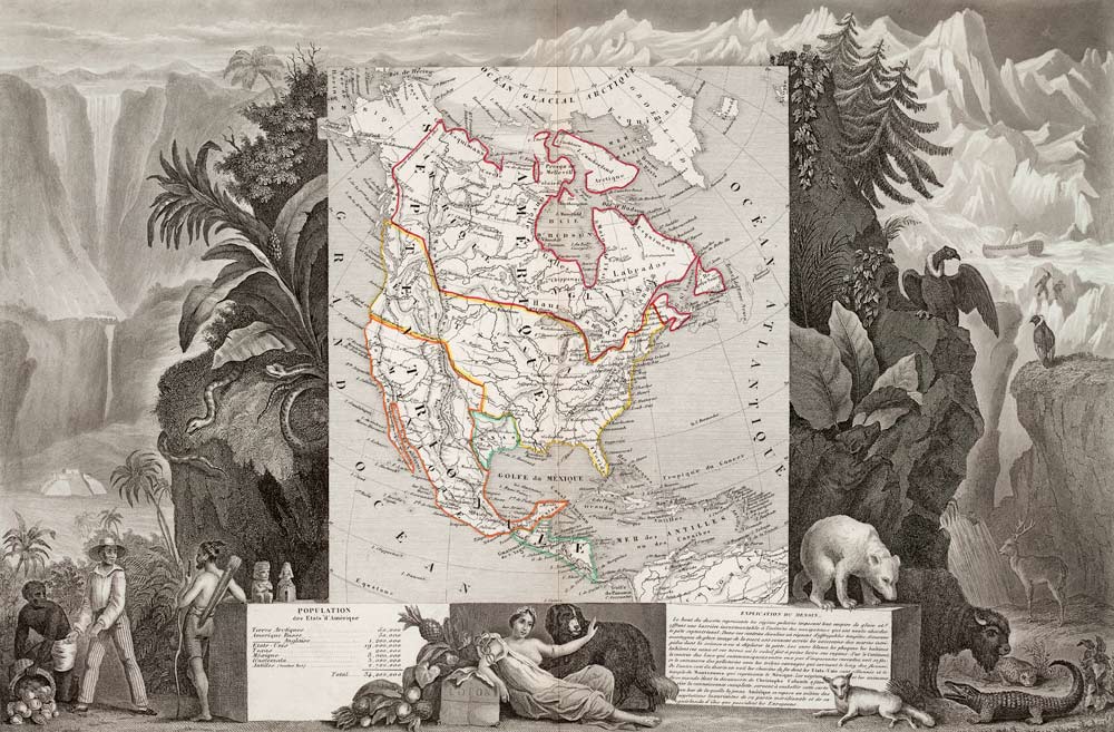 North America , Map 1856. a Laguillermie