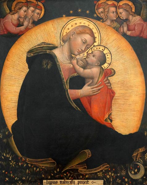The Madonna of Humility, 1390-1400 (tempera on canvas) a Lippo di Dalmasio