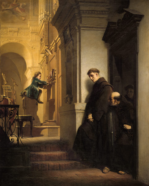 Mozart playing the organ a Lossow