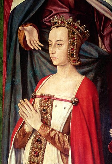 Anne of France, right wing of the Bourbon Altarpiece (detail) a Master of Moulins (Jean Hey)