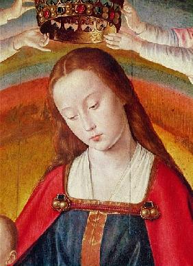 The Virgin Mary with her Crown, detail of the Coronation of the Virgin, centre panel from the Bourbo