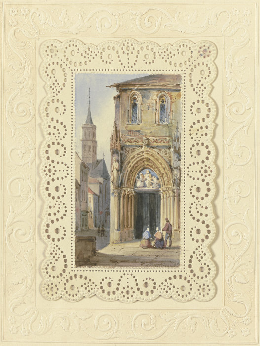 Portal einer gotischen Kirche a Mathieu