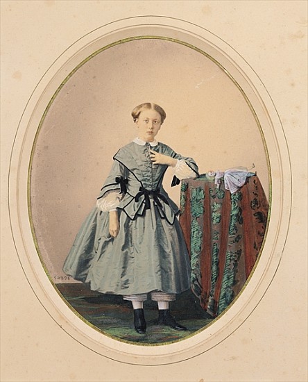 Portrait of Madeleine de Malaret, one of the Petites Filles Modeles of the Countess de Segur (colour a Mayer Freres