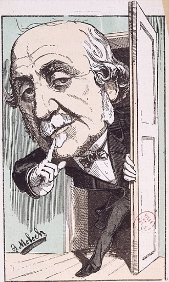Caricature of Albert, Duc de Broglie (1821-1901) a Moloch (Colomb B.)