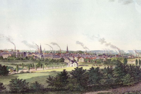Essen, Germany, view of the city c. 1850 a Ohrmann