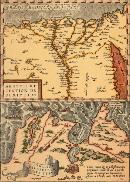 Map of Egypt a.Tunis , Ortelius a Ortelius