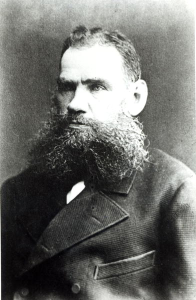 Portrait of Lev Nikolaevich Tolstoy (b/w photo)  a Russian Photographer
