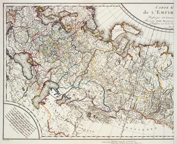Map of Russia , Tardieu 1812 a Tardieu
