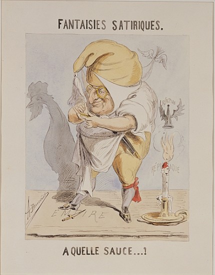Satirical Fantasies, caricature of Adolphe Thiers (1797-1877) a A. Belloguet
