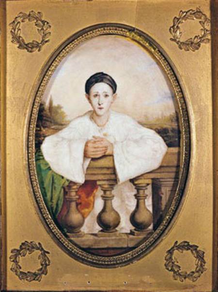 Portrait of Gaspard Deburau (1796-1846) as Pierrot a A. Trouve