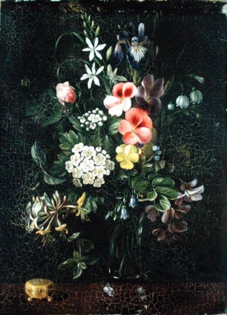 Vase of Flowers a A. Viedebant