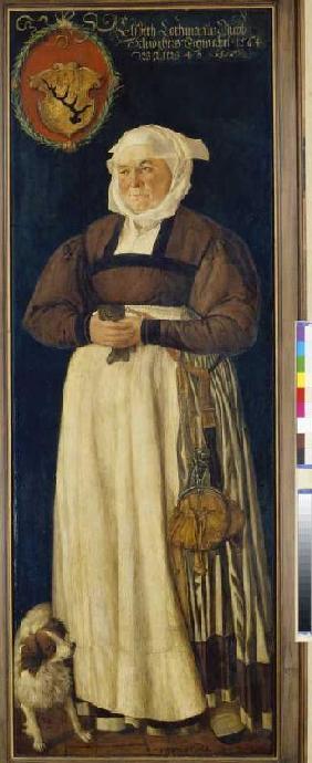 Portrait the Elsbeth high man, wife the Jacob Schwytzer