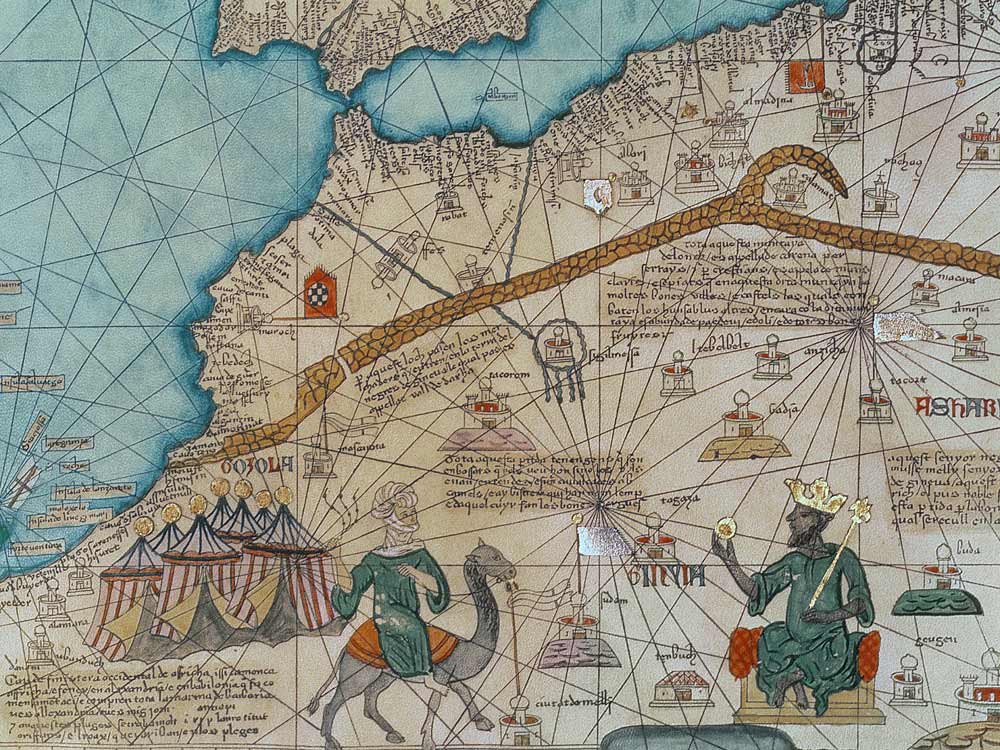 Detail from the Catalan Atlas, 1375  (detail of 151844) a Abraham Cresques