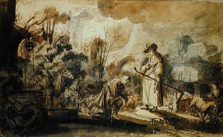 Eliezer and Rebecca at the Well a Abraham Furnerius