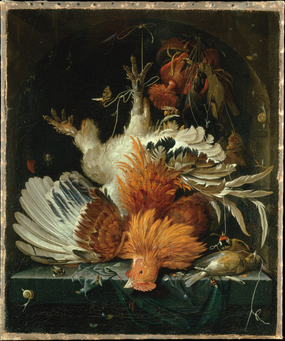 Still Life with Dead Poultry a Abraham Mignon