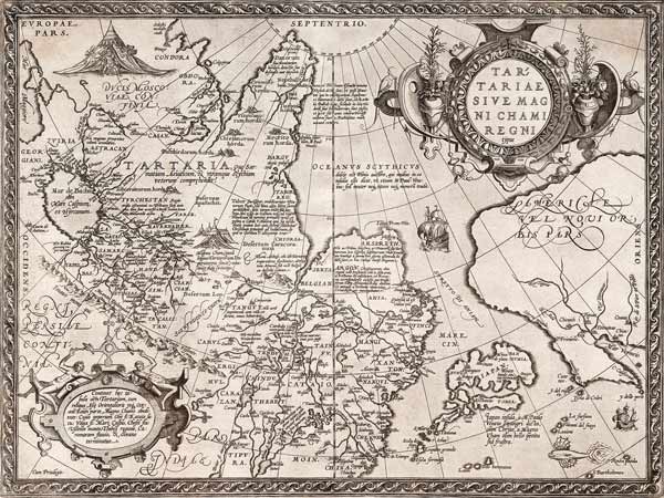 Map of Russia (From: Theatrum Orbis Terrarum) a Abraham Ortelius
