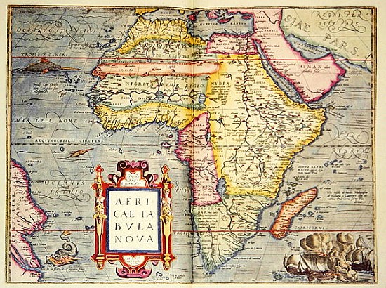 Africae tabvla nova a Abraham Ortelius