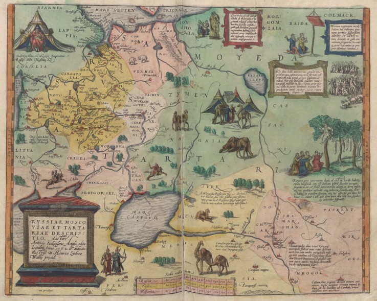 Map of Russia (From: Theatrum Orbis Terrarum) a Abraham Ortelius