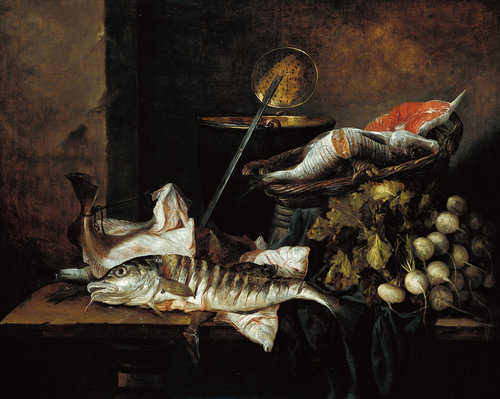 Fischstillleben a Abraham van Beyeren