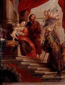 The Holy Family with a Bishop