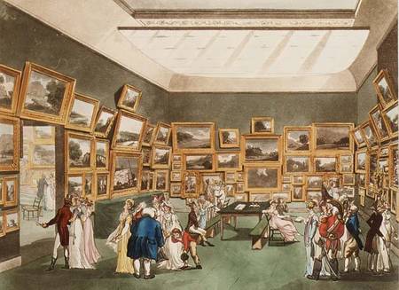 Old Bond Street: Exhibition of Watercolour Drawings from Ackermann's 'Microcosm of London' a A.C. Rowlandson