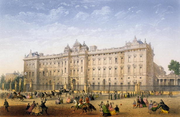 Buckingham Palace, c.1862 (colour litho) a Achille-Louis Martinet