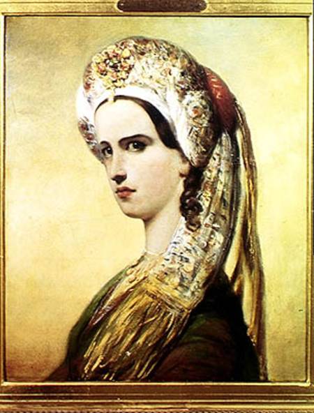 Portrait of Rachel (1821-58) a Achille Deveria