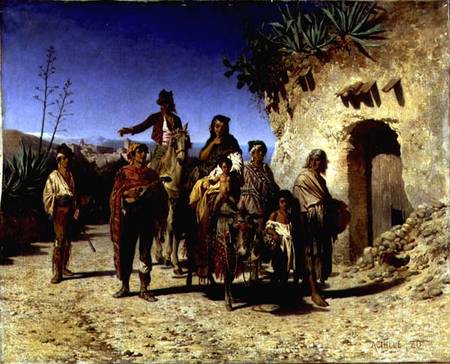 A Gypsy Family on the Road a Achille Zo