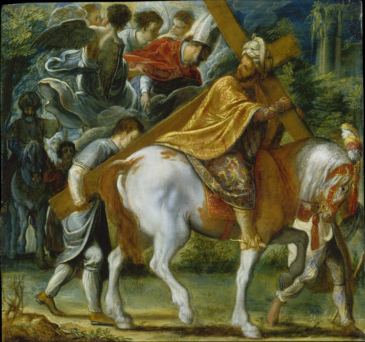 The Frankfurt Altarpiece of the Exaltation of the True Cross:
Heraclius on Horseback with the Cross  a Adam Elsheimer