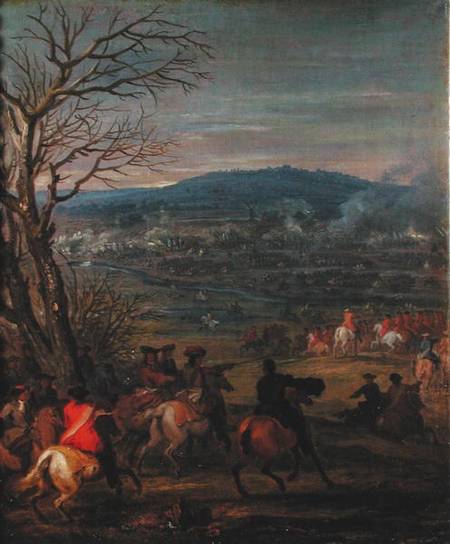 Louis XIV (1638-1715) in Battle near Mount Cassel, 11th April 1677 a Adam Frans van der Meulen