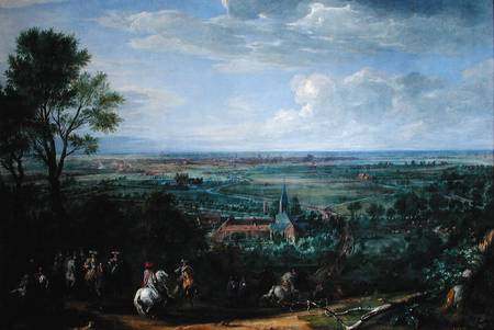 Louis XIV (1638-1715) at the Siege of Lille facing the Priory of Fives, August 1667 a Adam Frans van der Meulen
