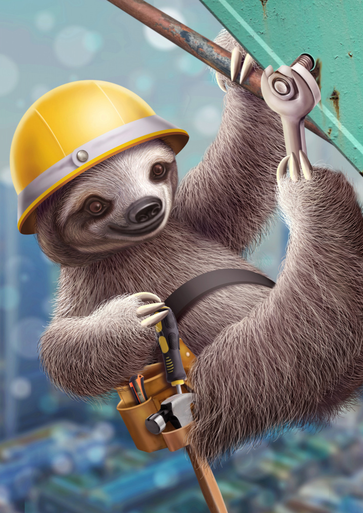 SLOTH CONSTRUCTION WORKER a Adam Lawless