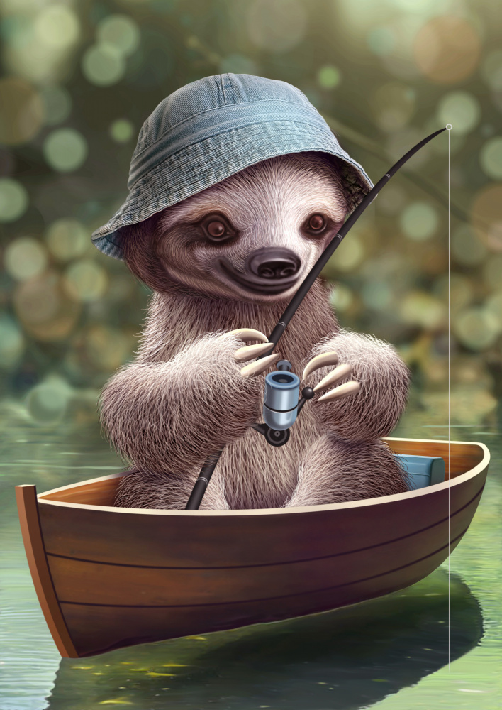 SLOTH GO FISHING a Adam Lawless