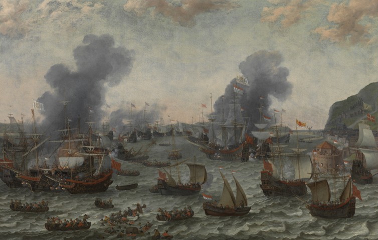 The Battle of Gibraltar, 25 April 1607 a Adam Willaerts