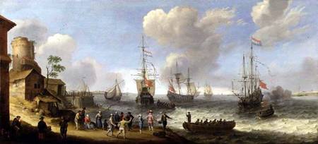 Dutch Warships in an Estuary a Adam Willaerts