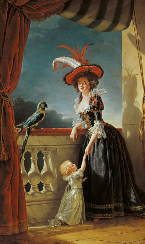 Portrait of Louise-Elisabeth de France (1727-59) Duchess of Parma and her son Ferdinand (1751-1802) a Adélaide Labille-Guiard